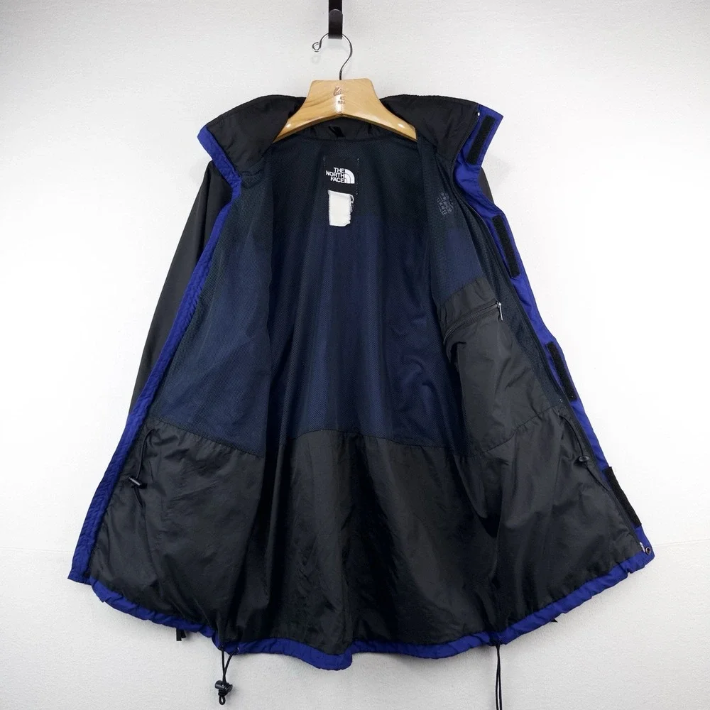 90's Vtg The North Face Mens S Royal Blue Black Hydrenaline Packable Hood Jacket